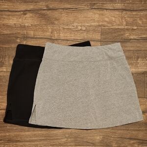 Athletic Works Black and Gray Mini Skirt Set